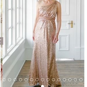 Revelry Starla rose gold sequin maxi dress